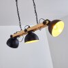 Chetco Hanglamp Hout licht, Zwart, 3-lichts